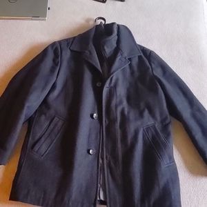 Super Comfortable Pea Coat (Towne, Large, Black)